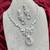 Silver Crystal Bridal Necklace Earrings Set, Floral Teardrop Design, Wedding Jewelry