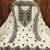 white chanderi embroidered unstitched dress materials 3 pair top bottom dupatta