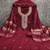 red chanderi embroidered unstitched dress materials 3 pair top bottom dupatta