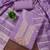 lavender cotton blend embroidered unstitched dressmaterials 3 pair top bottom dupptaa