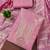 pink cotton blend embroidered unstitched dressmaterials 3 pair top bottom dupptaa