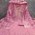 pink cotton blend embroidered unstitched dressmaterials 3 pair top bottom dupptaa