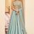 Powder Blue Soft Roman Silk Beautiful Plain Lehenga With Pocket & Embroidery Sequins Work Choli Readymade Lehenga Choli