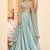 Powder Blue Soft Roman Silk Beautiful Plain Lehenga With Pocket & Embroidery Sequins Work Choli Readymade Lehenga Choli