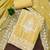 yellow cotton blend embroidered unstitched dressmaterials 3 pair top bottom dupptaa