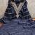 blue chanderi embroidered unstitched dress materials 3 pair top bottom dupatta