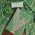 green chanderi embroidered unstitched dress materials 3 pair top bottom dupatta