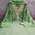 green chanderi embroidered unstitched dress materials 3 pair top bottom dupatta