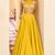 Yellow Soft Roman Silk Beautiful Plain Lehenga With Pocket & Embroidery Sequins Work Choli Readymade Lehenga Choli
