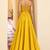 Yellow Soft Roman Silk Beautiful Plain Lehenga With Pocket & Embroidery Sequins Work Choli Readymade Lehenga Choli