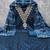 indigo chanderi embroidered unstitched dress materials 3 pair top bottom dupatta