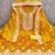 gold chanderi embroidered unstitched dress materials 3 pair top bottom dupatta