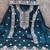 indigo chanderi embroidered unstitched dress materials 3 pair top bottom dupatta
