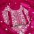 pink chanderi embroidered unstitched dress materials 3 pair top bottom dupatta