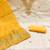 gold chanderi embroidered unstitched dress materials 3 pair top bottom dupatta