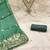 green chanderi embroidered unstitched dress materials 3 pair top bottom dupatta