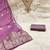 lavender chanderi embroidered unstitched dress materials 3 pair top bottom dupatta
