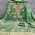 green jacquard  embroidered unstitched dressmaterials 3 pair top bottom dupptaa