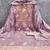 lavender jacquard  embroidered unstitched dressmaterials 3 pair top bottom dupptaa
