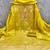 yellow jacquard  embroidered unstitched dressmaterials 3 pair top bottom dupptaa