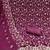 purple georgette embroidered unstitched dressmaterials 3 pair top bottom dupptaa