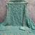 teal georgette embroidered unstitched dressmaterials 3 pair top bottom dupptaa