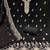 black georgette embroidered unstitched dressmaterials 3 pair top bottom dupptaa