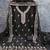 black georgette embroidered unstitched dressmaterials 3 pair top bottom dupptaa