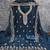 indigo georgette embroidered unstitched dressmaterials 3 pair top bottom dupptaa