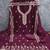 wine georgette embroidered unstitched dressmaterials 3 pair top bottom dupptaa