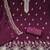 wine georgette embroidered unstitched dressmaterials 3 pair top bottom dupptaa