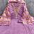 lavender silk blend embroidered unstitched dressmaterials 3 pair top bottom dupptaa