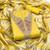 yellow silk blend embroidered unstitched dressmaterials 3 pair top bottom dupptaa
