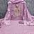 lavender jacquard  embroidered unstitched dressmaterials 3 pair top bottom dupptaa