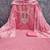 pink jacquard  embroidered unstitched dressmaterials 3 pair top bottom dupptaa