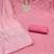 pink jacquard  embroidered unstitched dressmaterials 3 pair top bottom dupptaa
