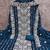 blue georgette embroidered unstitched dressmaterials 3 pair top bottom dupptaa