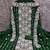 green georgette embroidered unstitched dressmaterials 3 pair top bottom dupptaa