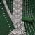 green georgette embroidered unstitched dressmaterials 3 pair top bottom dupptaa