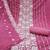 pink georgette embroidered unstitched dressmaterials 3 pair top bottom dupptaa