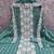 teal georgette embroidered unstitched dressmaterials 3 pair top bottom dupptaa