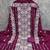 wine georgette embroidered unstitched dressmaterials 3 pair top bottom dupptaa