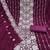wine georgette embroidered unstitched dressmaterials 3 pair top bottom dupptaa