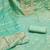 teal silk blend embroidered unstitched dressmaterials 3 pair top bottom dupptaa