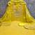 yellow silk blend embroidered unstitched dressmaterials 3 pair top bottom dupptaa