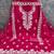 pink silk blend embroidered unstitched dressmaterials 3 pair top bottom dupptaa