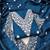 blue cotton blend embroidered unstitched dressmaterials 3 pair top bottom dupptaa