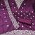 purple cotton blend embroidered unstitched dressmaterials 3 pair top bottom dupptaa