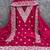 pink cotton blend embroidered unstitched dressmaterials 3 pair top bottom dupptaa