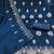 blue silk blend embroidered unstitched dressmaterials 3 pair top bottom dupptaa